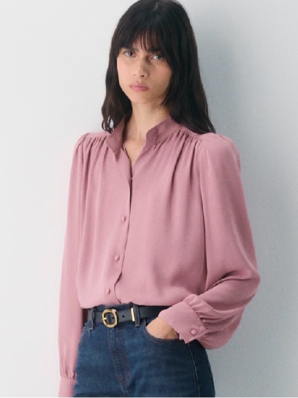 Aritzia Wilfred Delphine blouse in limited edition frozen berry XXS/XS